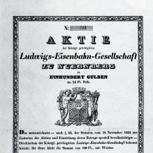 Aktie der Ludwigs-Eisenbahn-Gesellschaft zu Nürnberg (1835)
