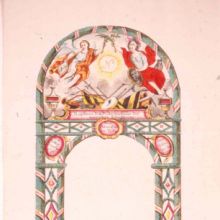 „Die von der Bürgerschaft zu Kallmünz d. 15. Jenner 1806 zur Königsfeier errichtete Ehren-Pforte von der Naabbrücke aus anzusehen“ (1806)