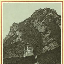 Postkarte mit Blick auf die Schlösser Hohenschwangau und Neuschwanstein