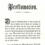 Proklamation des Königreichs Bayern als Aushang