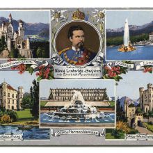 Erinnerungskarte an die Lieblingsschlösser König Ludwigs II.