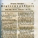 „Edikt über die Verhältnisse der jüdischen Glaubensgenossen im Königreiche Baiern“ (1813)