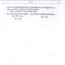 Pariser Konvention zwischen Bayern und Österreich, 3. Juni 1814, französischer Text (Transkription), Seite 6