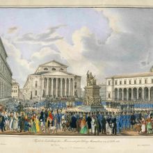 „Feyerliche Enthüllung des Monuments für König Maximilian am 13. Octobr. 1835“