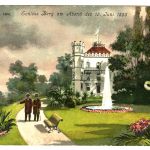 Postkarte „Schloss Berg am Abend des 13. Juni 1886.“