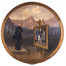 Schützenscheibe „Vermählungsschießen Sr. Kgl. Hoheit Prinz Luitpold von Bayern 1844“
