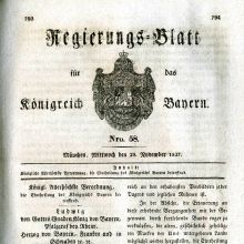 Neueinteilung der Kreise des Königreichs Bayern (1837/38)