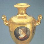 Vase mit den Porträts des preußischen Kronprinzen Friedrich Wilhelm und der Prinzessin Elisabeth von Bayern