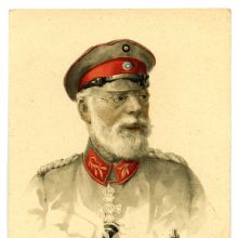 Postkarte mit einem Portrait König Ludwigs III. in Uniform