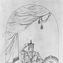 Gedenkblatt zum 25jährigen Regierungsjubiläum Max I. Josephs: „Maximilian Joseph I., König von Baiern, 1806“