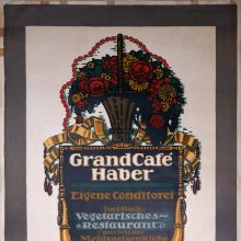 Werbeplakat für das Grand-Café Haber in München von 1911