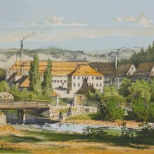 Flachsspinnerei in Laineck bei Bayreuth (1846)