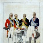 Vier bayerische Staatsminister in ihren Uniformen