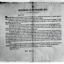 Proklamation von Max I. Joseph an das bayerische Volk, 6. Juli 1809