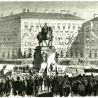 Einweihung des Reiterstandbildes für König Ludwig I. von Bayern am Münchner Odeonsplatz (1862)